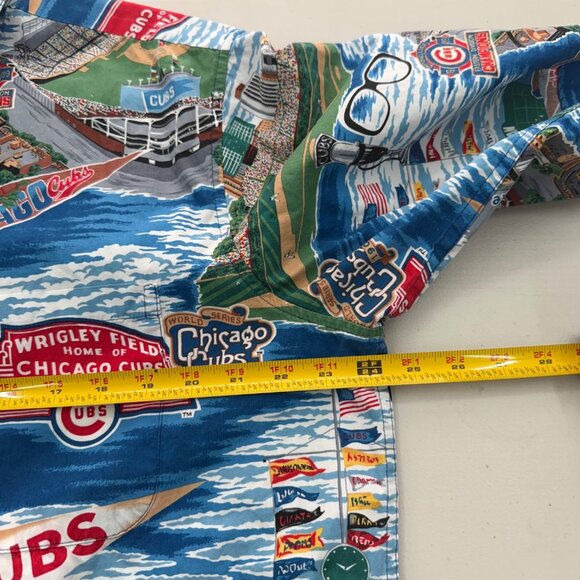 Reyn Spooner Chicago Cubs MLB Cotton Short Sleeve Button Up Shirt Mens size XL - Picture 6 of 7